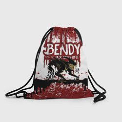 Рюкзак-мешок BLOOD BLACK AND WHITE BENDY AND THE INK MACHINE, цвет: 3D-принт
