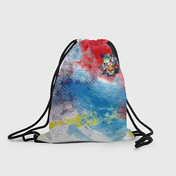 Рюкзак-мешок Красочный лев на цветном облаке, цвет: 3D-принт