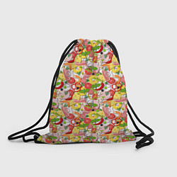 Рюкзак-мешок Ингредиенты Пиццы, цвет: 3D-принт