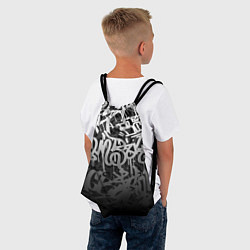 Рюкзак-мешок GRAFFITI WHITE TAGS ГРАФФИТИ, цвет: 3D-принт — фото 2