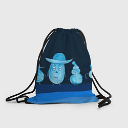 Рюкзак-мешок Смешные маленькие человечки в шляпках 3D, цвет: 3D-принт
