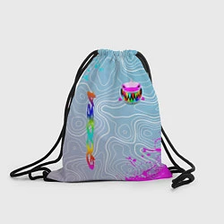 Рюкзак-мешок 6IX9INE Gooba Брызги, цвет: 3D-принт