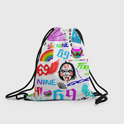 Рюкзак-мешок 6IX9INE паттерн, цвет: 3D-принт