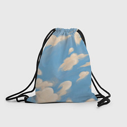 Мешок для обуви Рисунок голубого неба с облаками маслом