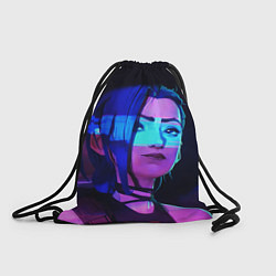 Рюкзак-мешок Джинкс Паудер неон, цвет: 3D-принт