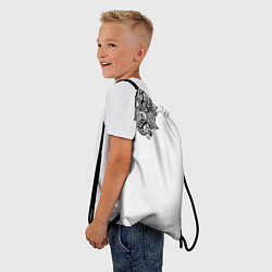 Рюкзак-мешок Черно Белые КруЖева, цвет: 3D-принт — фото 2