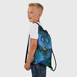 Рюкзак-мешок Водяной голубой Тигр, цвет: 3D-принт — фото 2