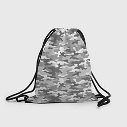 Рюкзак-мешок Серый Военный Камуфляж, цвет: 3D-принт