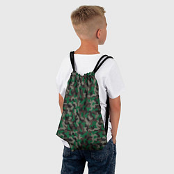 Рюкзак-мешок Зелёный Вязаный Камуфляж, цвет: 3D-принт — фото 2