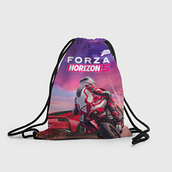 Рюкзак-мешок Forza Horizon 5 - sports car and bike, цвет: 3D-принт