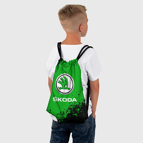 Мешок для обуви Skoda следы от шин / 3D-принт – фото 4