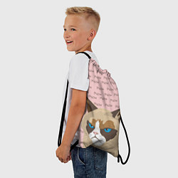 Рюкзак-мешок Angry Cat Злой кот, цвет: 3D-принт — фото 2