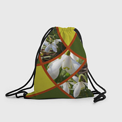Рюкзак-мешок Весна 8 Марта Подснежники, цвет: 3D-принт