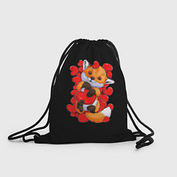 Рюкзак-мешок Лиса Символ любви, цвет: 3D-принт
