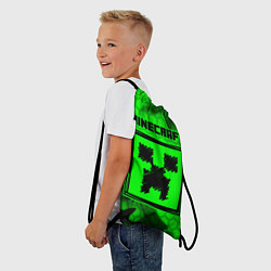 Рюкзак-мешок MINECRAFT - Зеленый Крипер, цвет: 3D-принт — фото 2