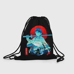 Рюкзак-мешок Танджиро Комадо Силуэт Клинок рассекающий демонов, цвет: 3D-принт