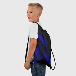 Рюкзак-мешок Blue Fade 3D Синий градиент, цвет: 3D-принт — фото 2
