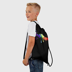 Рюкзак-мешок RAINBOW BLOTS, цвет: 3D-принт — фото 2