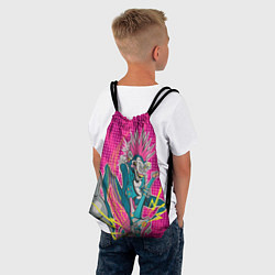 Рюкзак-мешок Крейзи-рок-обезьяна, цвет: 3D-принт — фото 2
