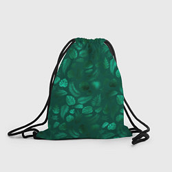 Рюкзак-мешок Яркие зеленые листья, цвет: 3D-принт