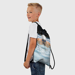 Рюкзак-мешок Плавание Пловец, цвет: 3D-принт — фото 2