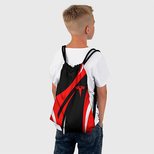 Мешок для обуви ТЕСЛА КРАСНАЯ АБСТРАКЦИЯ / 3D-принт – фото 4