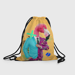 Рюкзак-мешок Деловой фламинго, цвет: 3D-принт