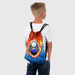 Рюкзак-мешок Космонавт в огне над планетой, цвет: 3D-принт — фото 2