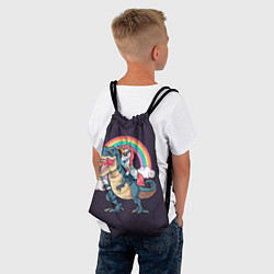 Рюкзак-мешок Модный Единорог На Динозавре, цвет: 3D-принт — фото 2