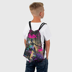 Рюкзак-мешок Jinx v3 Arcane LoL, цвет: 3D-принт — фото 2