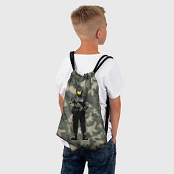 Рюкзак-мешок Banksy Смайл Камуфляж Бэнкси, цвет: 3D-принт — фото 2