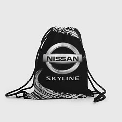 Рюкзак-мешок NISSAN SKYLINE Следы, цвет: 3D-принт