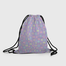 Рюкзак-мешок Разноцветные буквы, цвет: 3D-принт