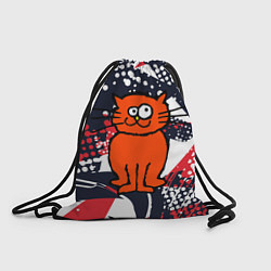 Рюкзак-мешок Забаный красный кот, цвет: 3D-принт