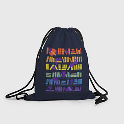 Рюкзак-мешок Коты и книги, цвет: 3D-принт