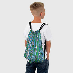 Рюкзак-мешок Разноцветная абстракция в стиле дудл Волны, линии,, цвет: 3D-принт — фото 2