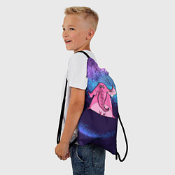Рюкзак-мешок Розовый слоник, цвет: 3D-принт — фото 2