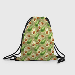 Рюкзак-мешок Авокадо Паттерн 3D, цвет: 3D-принт
