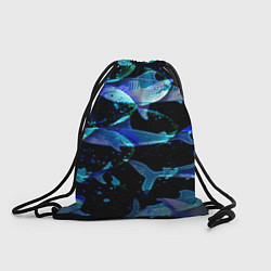 Рюкзак-мешок На дне морском Акулы, цвет: 3D-принт