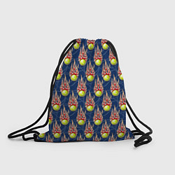 Рюкзак-мешок Теннисные мячики в огне, цвет: 3D-принт