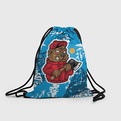 Рюкзак-мешок Медведь дровосек, цвет: 3D-принт