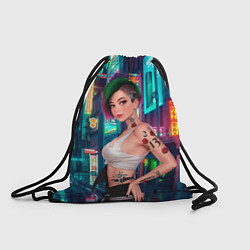 Рюкзак-мешок Judy Cyberpunk2077 Киберпанк, цвет: 3D-принт