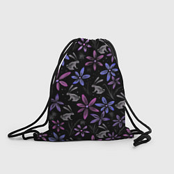 Рюкзак-мешок Зайцы в ночном саду, цвет: 3D-принт