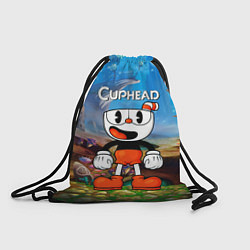Рюкзак-мешок Cuphead Красная чашечка, цвет: 3D-принт