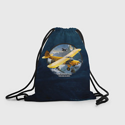 Рюкзак-мешок Легкий самолет над горами, цвет: 3D-принт