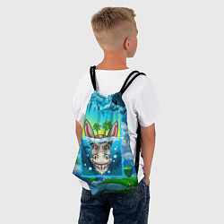 Рюкзак-мешок Голова осла в море, цвет: 3D-принт — фото 2