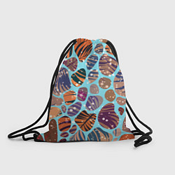 Рюкзак-мешок Разноцветные камушки, цветной песок, пальмовые лис, цвет: 3D-принт