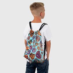 Рюкзак-мешок Разноцветные камушки, цветной песок, пальмовые лис, цвет: 3D-принт — фото 2