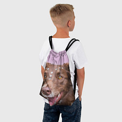 Рюкзак-мешок Веселая Бордер колли, цвет: 3D-принт — фото 2