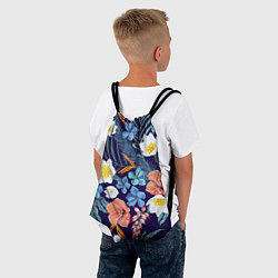 Рюкзак-мешок Цветы Экзотические, цвет: 3D-принт — фото 2